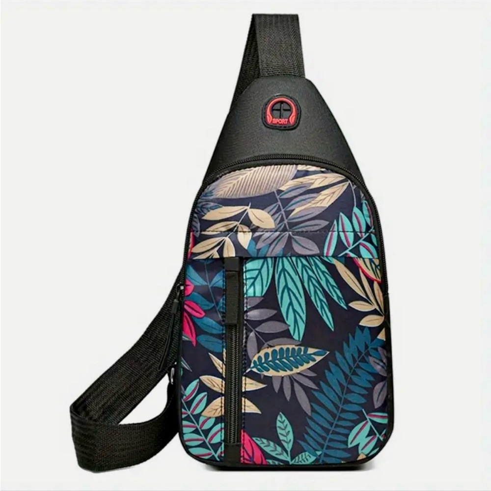 Sling Crossbody Bag Leaf Print* **New, never used